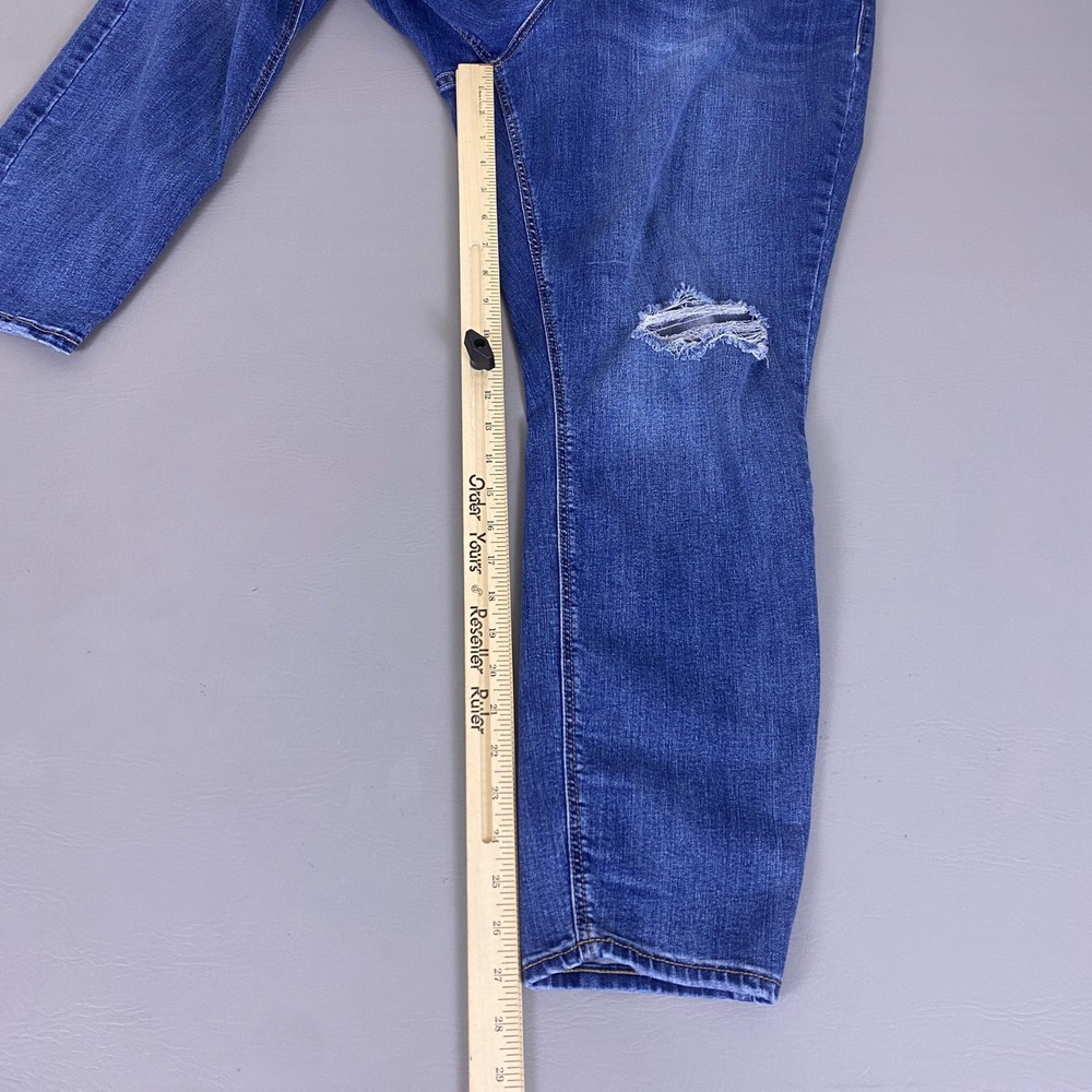 Old Navy Jeans‎ Women Size 18 Blue High-Rise Rockstar Super Skinny Distressed - Picture 8 of 11